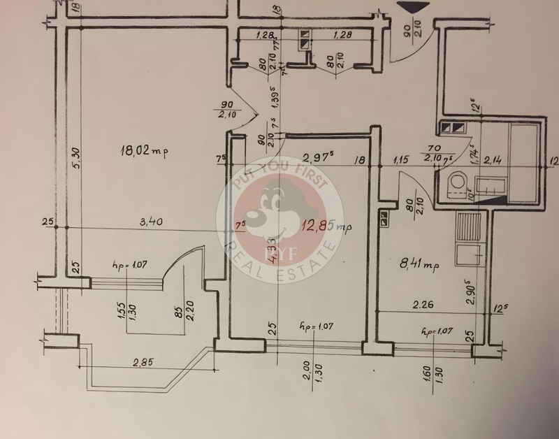 Calea Dorobantilor | 2 camere | 55mp | Decomandat | B12115